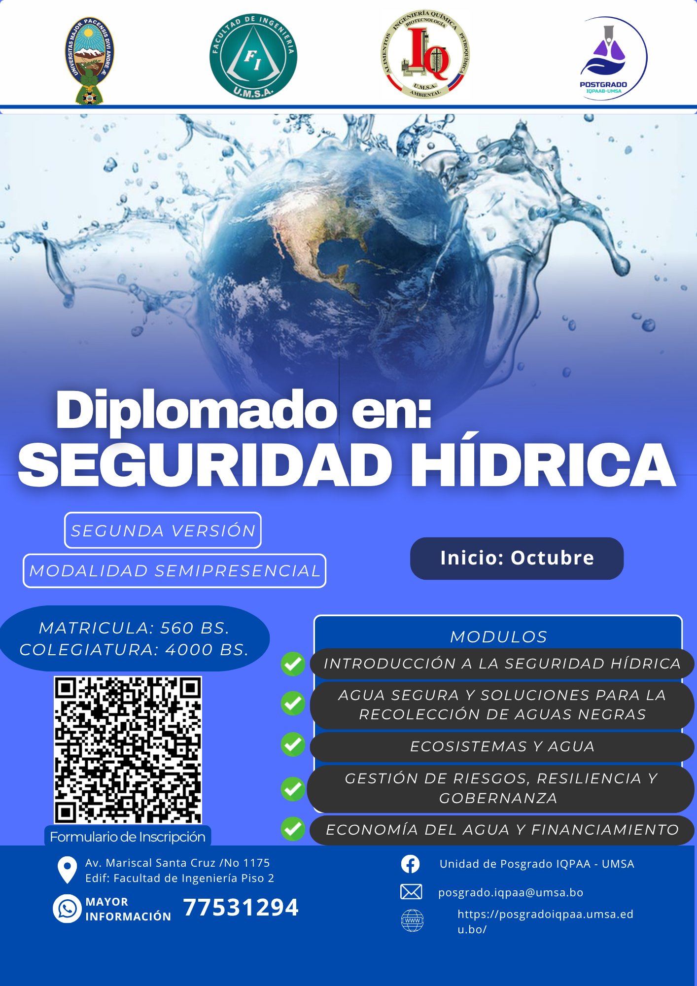 Diplomado en seguridad hídrica. Versión II