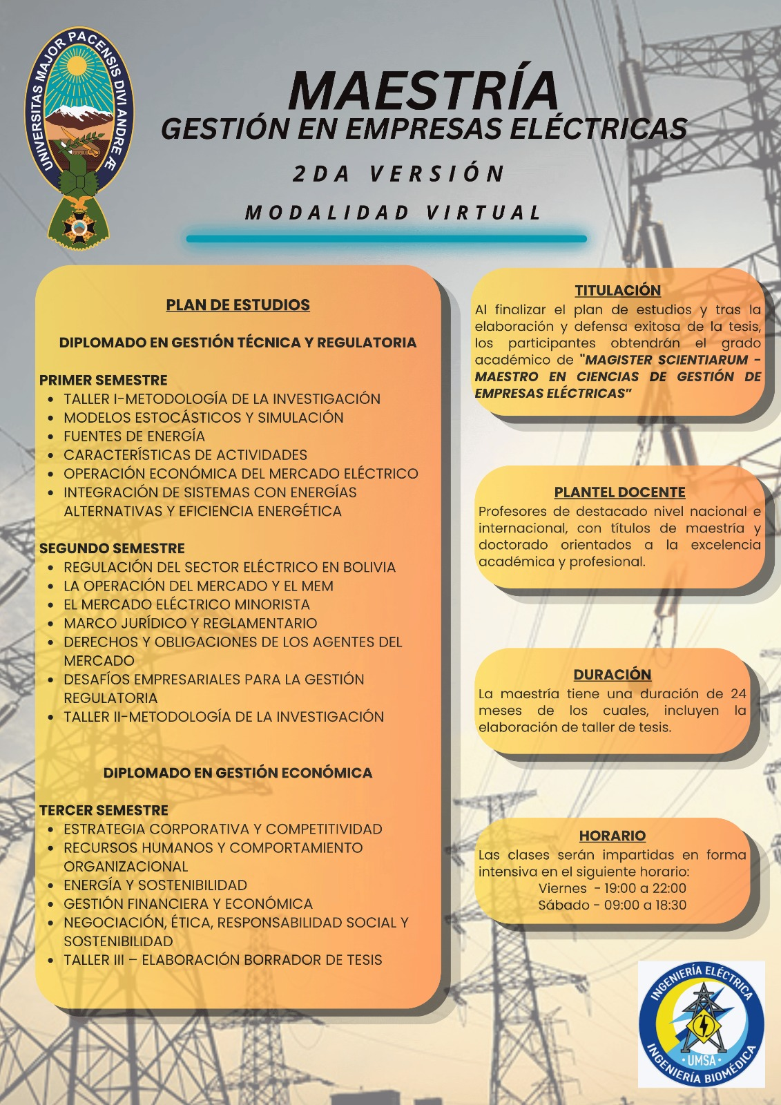 MAESTRÍA GESTIÓN EN EMPRESAS ELÉCTRICAS