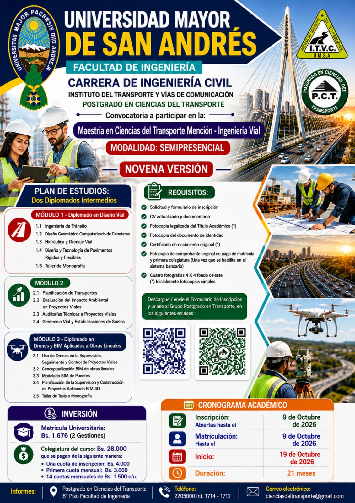 Maestría en Ciencias del Transporte Mención - Ingeniería Vial