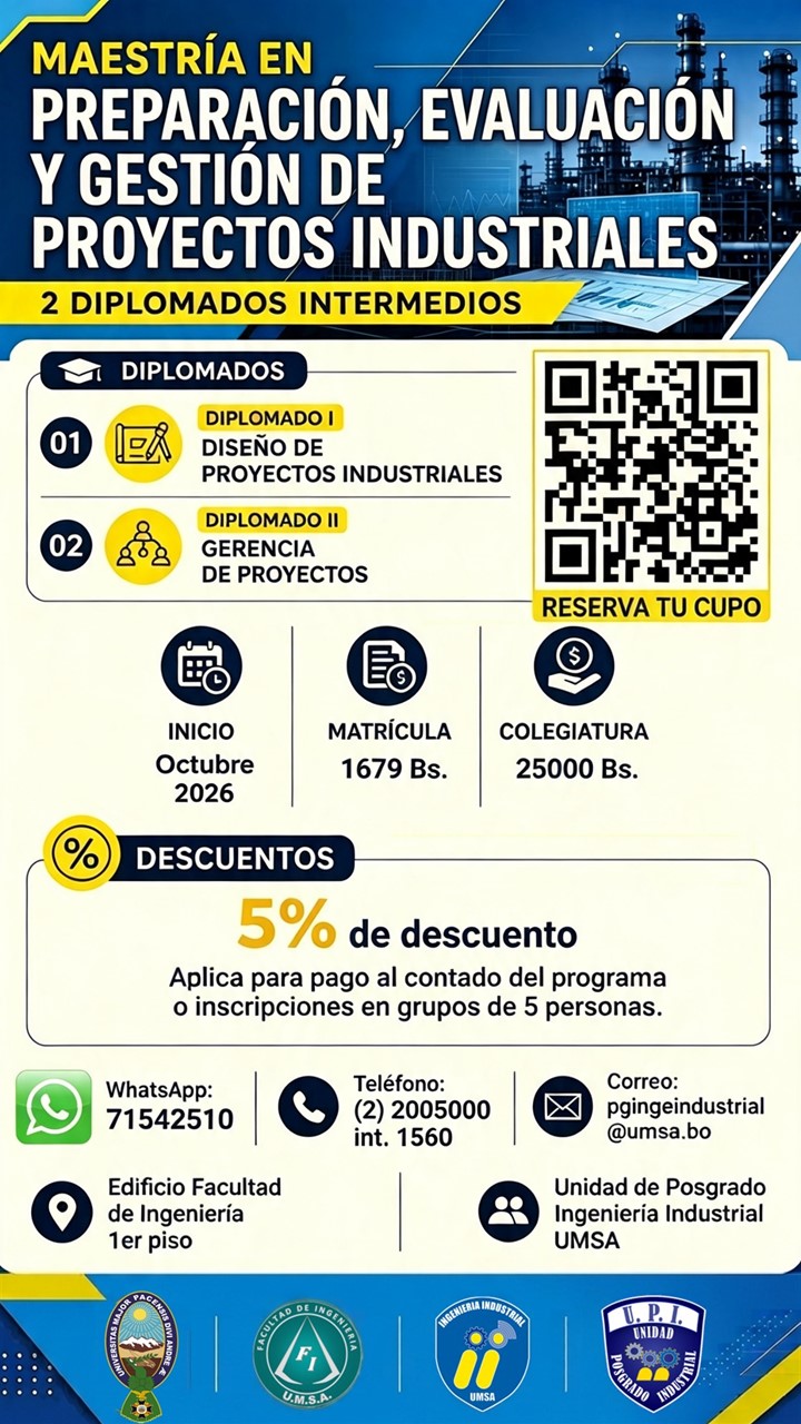 Preparación, Evaluación y Gestión de Proyectos Industriales