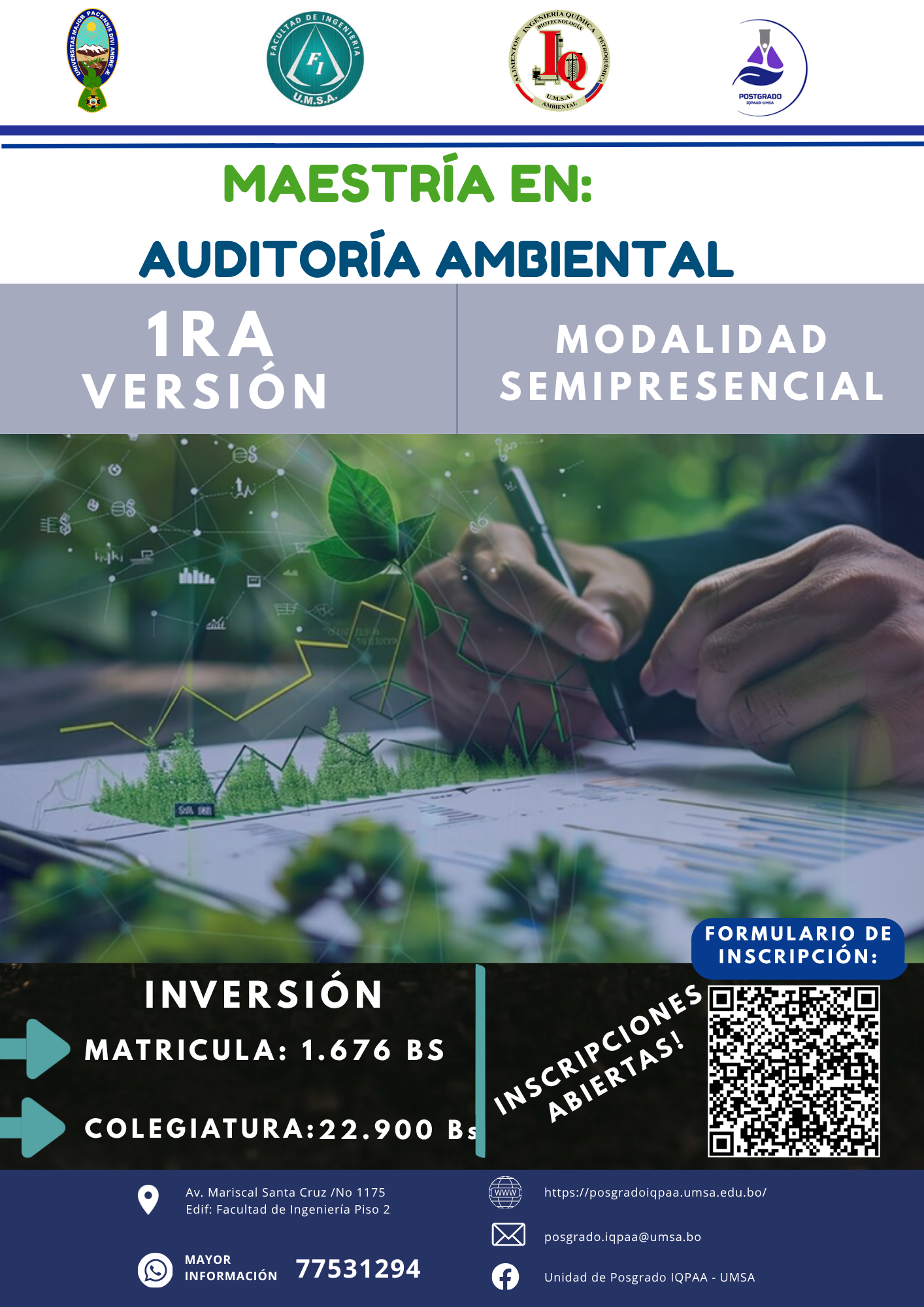 Maestría en auditoria ambiental. Versión 