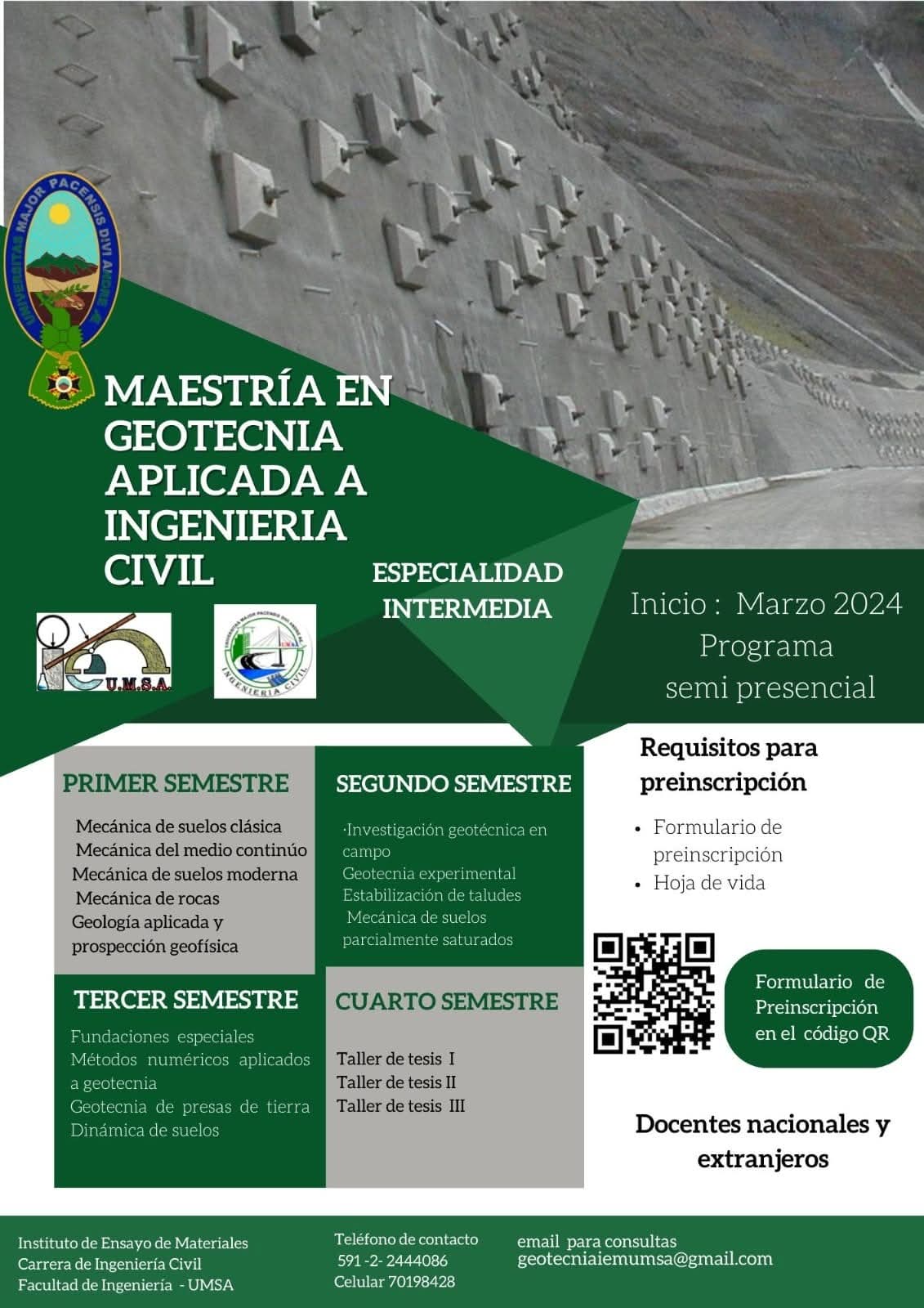 MAESTRIA EN GEOTECNIA APLICADA A INGENIERIA CIVIL